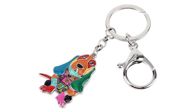 Basset Hound Jewelry - Basset Hound KeyChain- Hound Dog Art - Basset Hound Watercolor - Basset Hound Figurine- FREE Shipping
