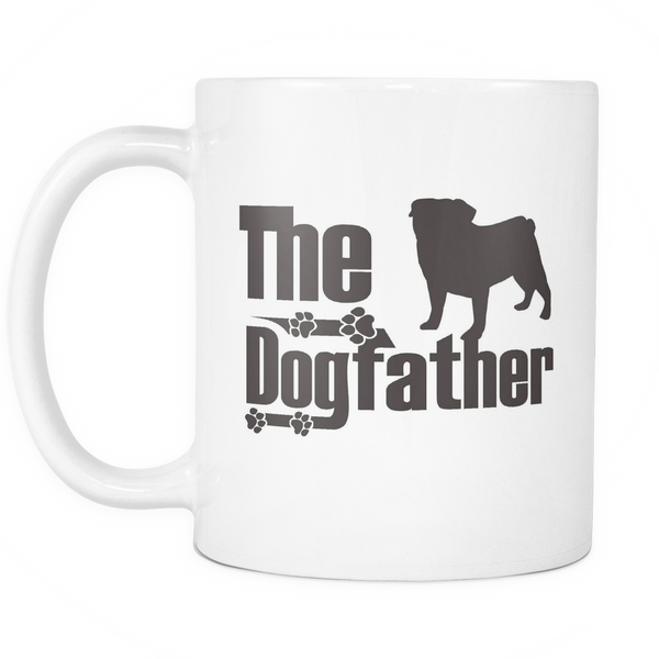Pug Lover Gifts The Dogfather 11oz White Coffee Mug