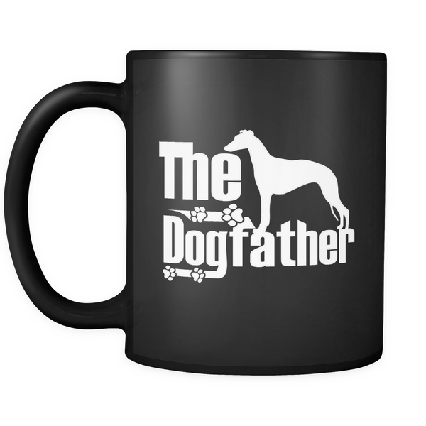 Whippet Lover Gifts The Dogfather 11oz/15oz White/Black Coffee Mug - Whippet Pet Owner Rescue Gift