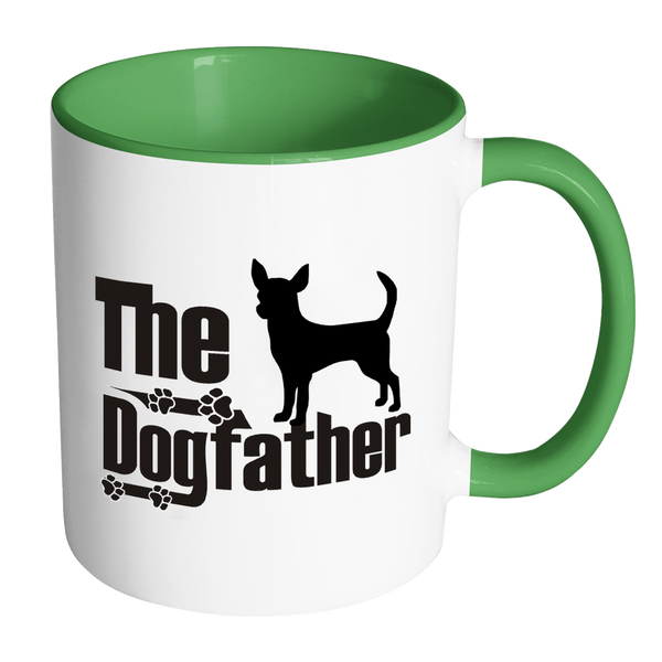Chihuahua Lover Gifts The Dogfather 11oz Accent Coffee Mugs