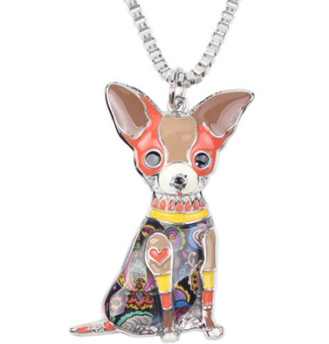 Chihuahua Jewelry - Chihuahua Necklace- Chihuahua Art - Chihuahua Watercolor - Chihuahua Figurine- FREE Shipping