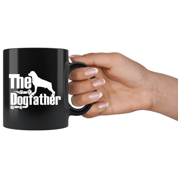 Rottweiler Lover Gifts The Dogfather 11oz Black Coffee Mug