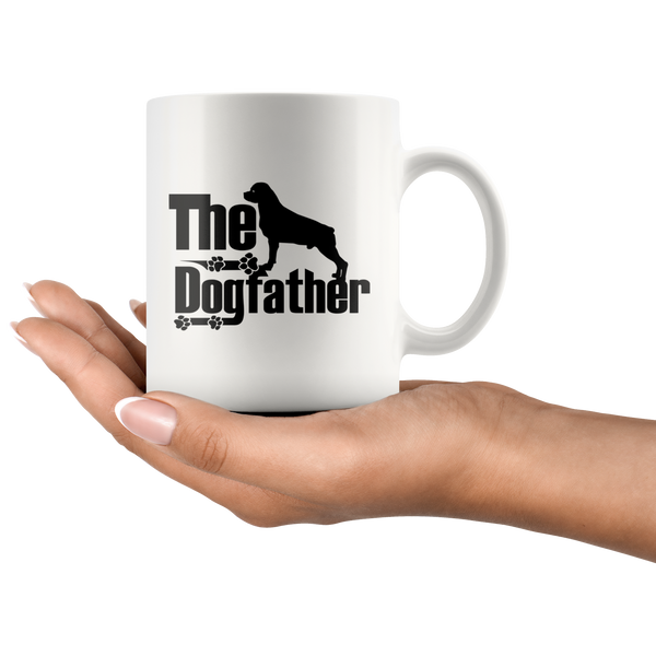 Rottweiler Lover Gifts The Dogfather 11oz White Coffee Mug