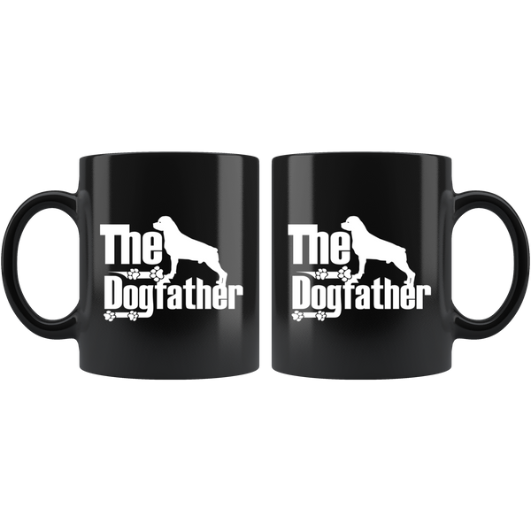 Rottweiler Lover Gifts The Dogfather 11oz Black Coffee Mug