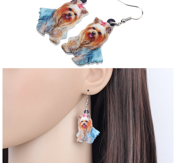 Shih tzu Jewelry - Shih tzu Necklace- Shih tzu Art - Shih tzu Earrings - FREE Shipping