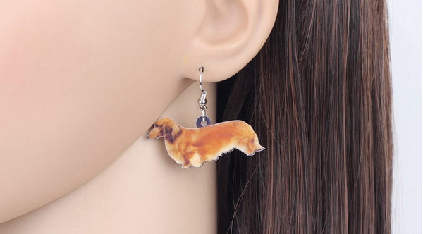 Dachshund Jewelry -Dachshund Necklace- Dachshund Art - Dachshund Earrings - FREE Shipping