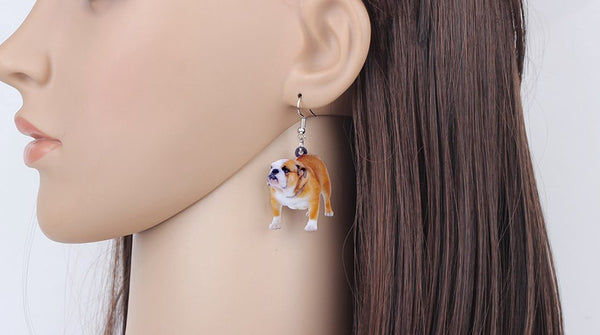 English Bulldog Jewelry - English Bulldog Necklace- English Bulldog Earrings - English Bulldog Gifts - Bulldog Keychain FREE Shipping