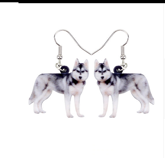 Siberian Husky Jewelry - Siberian Husky Necklace- Siberian Husky Keychain - Siberian Husky Earrings - Siberian Husky Gifts FREE Shipping