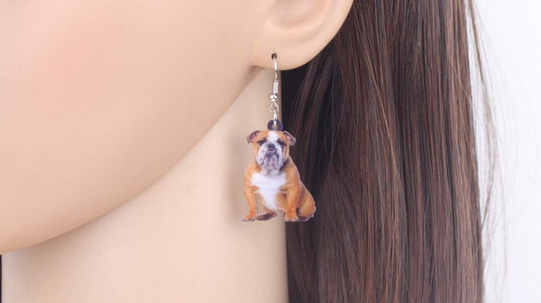 English Bulldog Jewelry - English Bulldog Necklace- English Bulldog Earrings - English Bulldog Gifts - Bulldog Keychain FREE Shipping