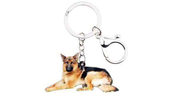 German Shepherd Keychain - German Shepherd Necklace- German Shepherd Jewelry - German Shepherd Earrings - FREE Shipping