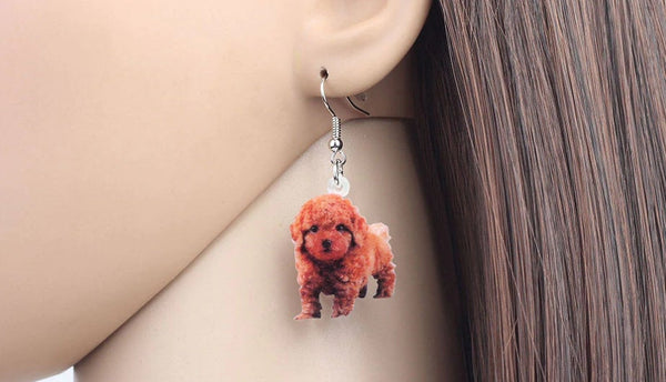 Goldendoodle Jewelry - Labradoodle Necklace- Labradoodle Art - Goldendoodle Earrings - FREE Shipping