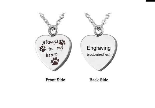 Pet Urn Necklace - Dog Urn Necklace -Pet Ash Holder - Pet Keepsake -Urn for Ashes -Memorial Jewelry -Urn Necklace