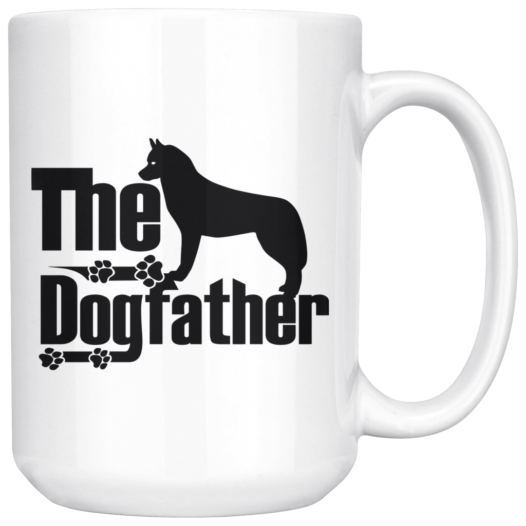 Siberian Husky Lover Gifts The Dogfather 15oz White Coffee Mug