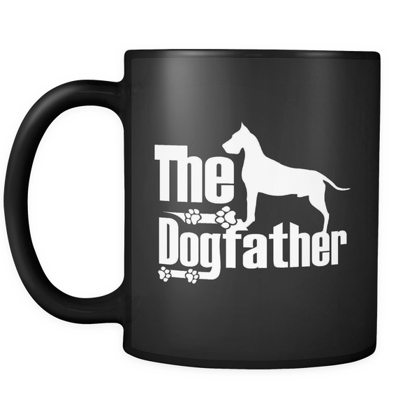 Great Dane Lover Gifts The Dogfather 11oz Black Coffee Mug - Great Dane  Pet Owner Rescue Gift