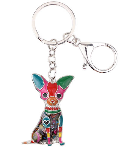 Chihuahua Jewelry - Chihuahua KeyChain- Chihuahua Art - Chihuahua Watercolor - Chihuahua Figurine- Mother's Day FREE Shipping