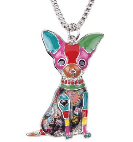Chihuahua Jewelry - Chihuahua Necklace- Chihuahua Art - Chihuahua Watercolor - Chihuahua Figurine- FREE Shipping