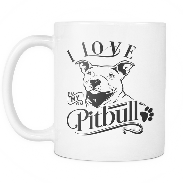 I Love My Pitbull 11 0z Mug