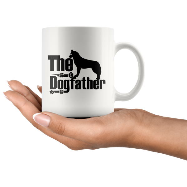 Siberian Husky Lover Gifts The Dogfather 11oz White Coffee Mug