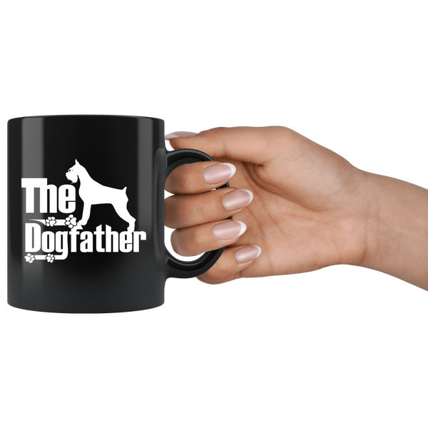 Schnauzer Lover Gifts The Dogfather 11oz Black Coffee Mug