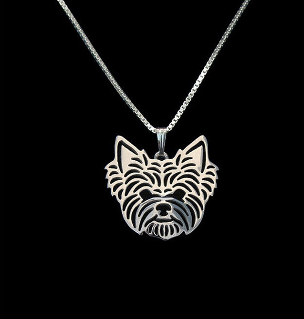 Yorkshire Terrier (Yorkie) Necklace 3D Cut Out Pendant and 18 " Necklace