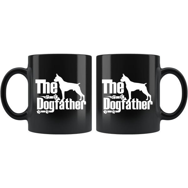 Boxer Lover Gifts The Dogfather 11oz Black Coffee Mug