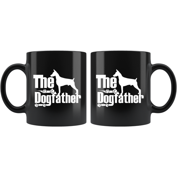 Doberman Lover Gifts The Dogfather 11oz Black Coffee Mug