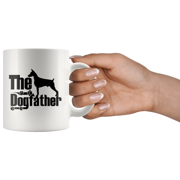 Doberman Lover Gifts The Dogfather 11oz White Coffee Mug