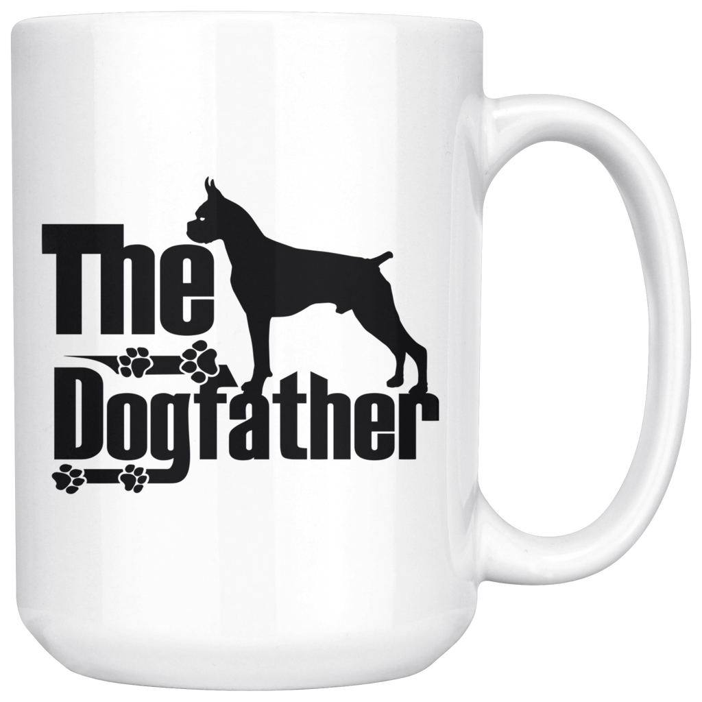 Boxer Lover Gifts The Dogfather 15oz White Coffee Mug