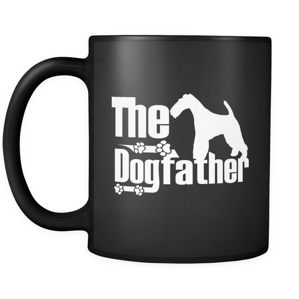 Wire Hair Fox Terrier Lover Gifts The Dogfather 11oz Black Coffee Mug - Wire Hair Fox Terrier Pet Owner Rescue Gift