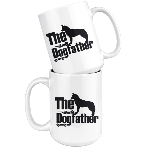 Siberian Husky Lover Gifts The Dogfather 15oz White Coffee Mug
